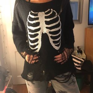 SKELETON WILDFOX SWEATER FROM SAKS 5th AVE